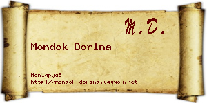Mondok Dorina névjegykártya