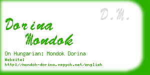 dorina mondok business card